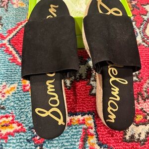 Sam Edelman black suede slide size 7.5